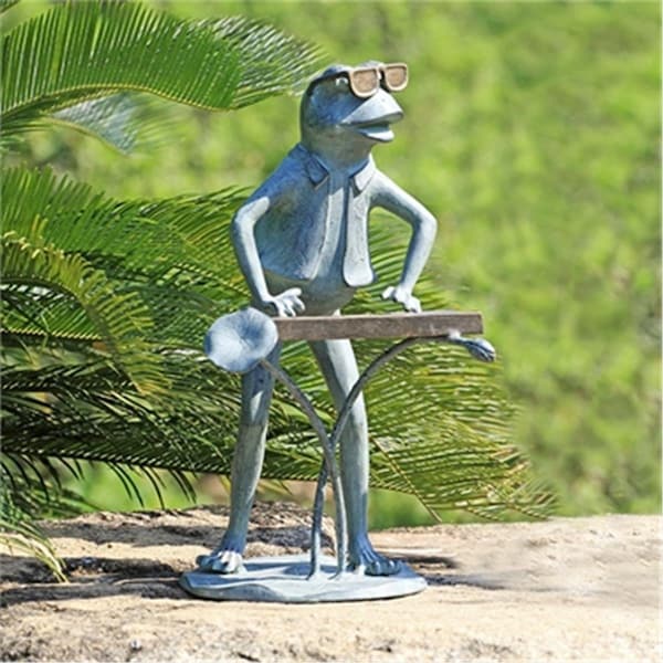 Ricki'S Rugs Jazzy Keyboard Frog Garden Sculpture - 20 x 11.50 x 10.50 in. RI2490949 - main